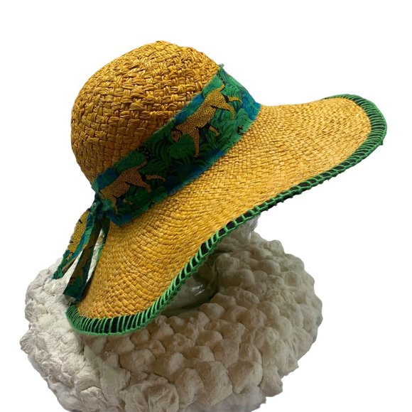 Leopard Banded Straw Sun Hat